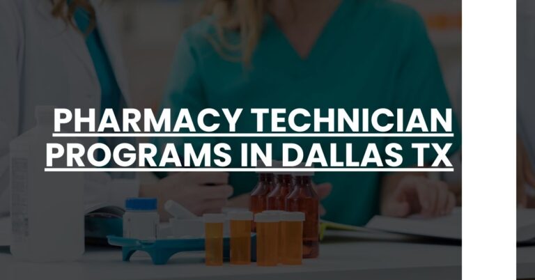 Pharmacy Technician Programs in Dallas TX Feature Image