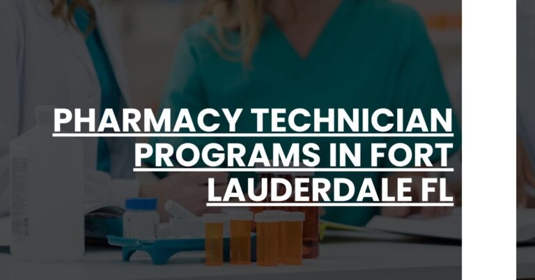 Pharmacy Technician Programs in Fort Lauderdale FL Feature Image