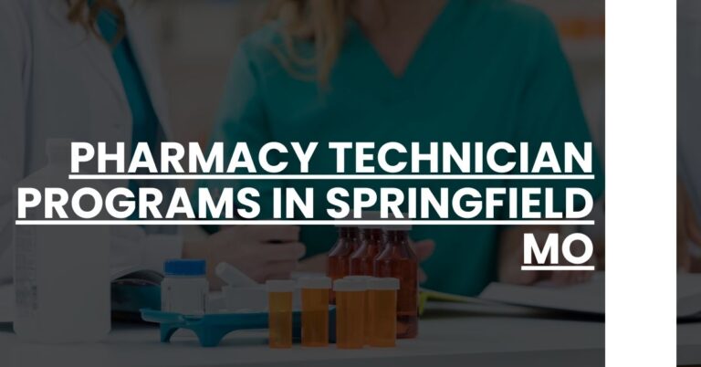 Pharmacy Technician Programs in Springfield MO Feature Image