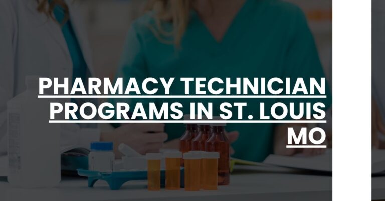 Pharmacy Technician Programs in St. Louis MO Feature Image