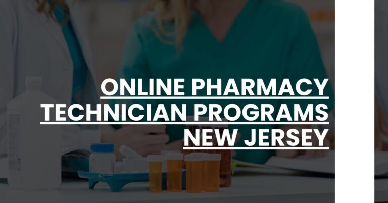 Online Pharmacy Technician Programs New Jersey Feature Image