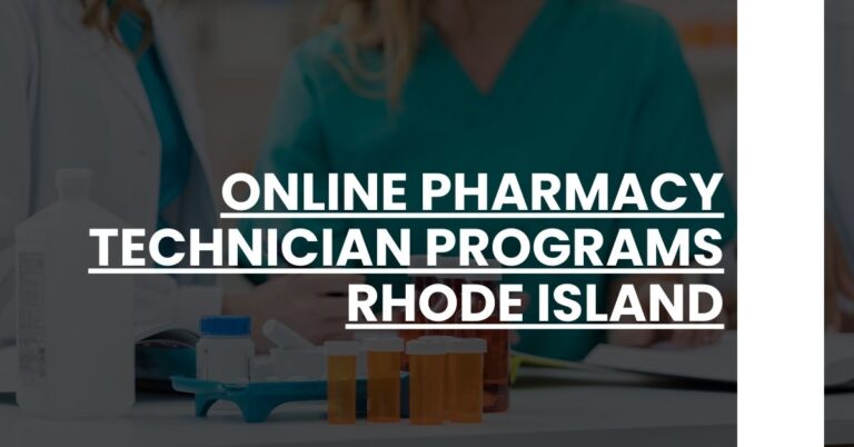 Online Pharmacy Technician Programs Rhode Island Feature Image