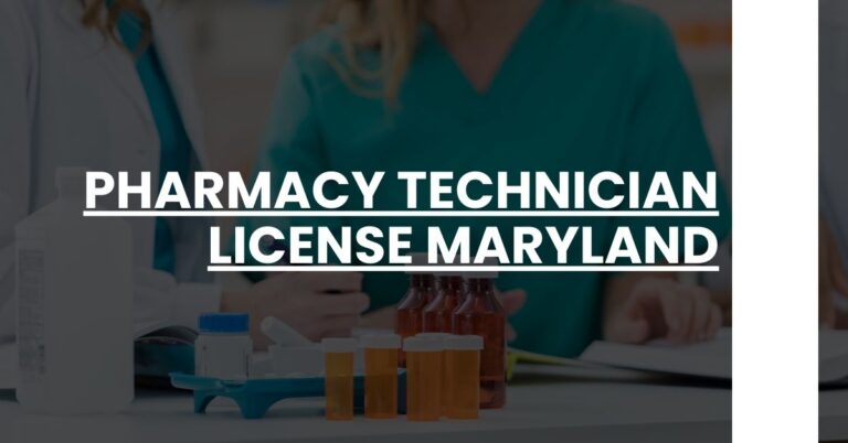 Pharmacy Technician License Maryland Feature Image